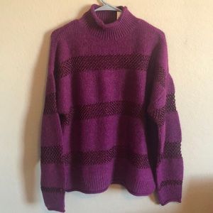 Francesca’s Purple Striped Sweater New w/ Tag